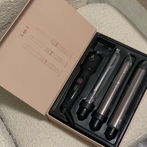 Bombay Hair Professional 3-in-1 Curling Iron Wand w/ Extended Barrels - New